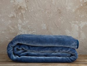 Κουβέρτα Βελουτέ Μονή 160X220 Nima Blue Coperta (160×220)